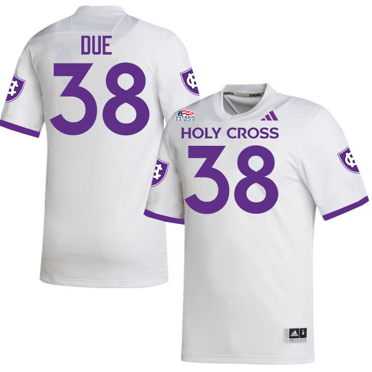 Holy Cross Crusaders #38 Adam Due College Football Jerseys,Uniforms-White